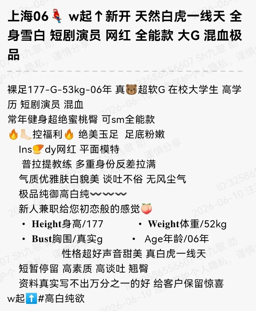 浦东177G混血短剧演员网红平面模特白虎一线天鹦鹉 Gallery 1