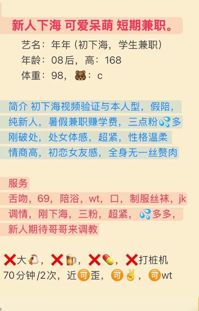 闵行08后，新人初下海，年年（学生兼职，初下海，刚破处，处女体感） Gallery 2