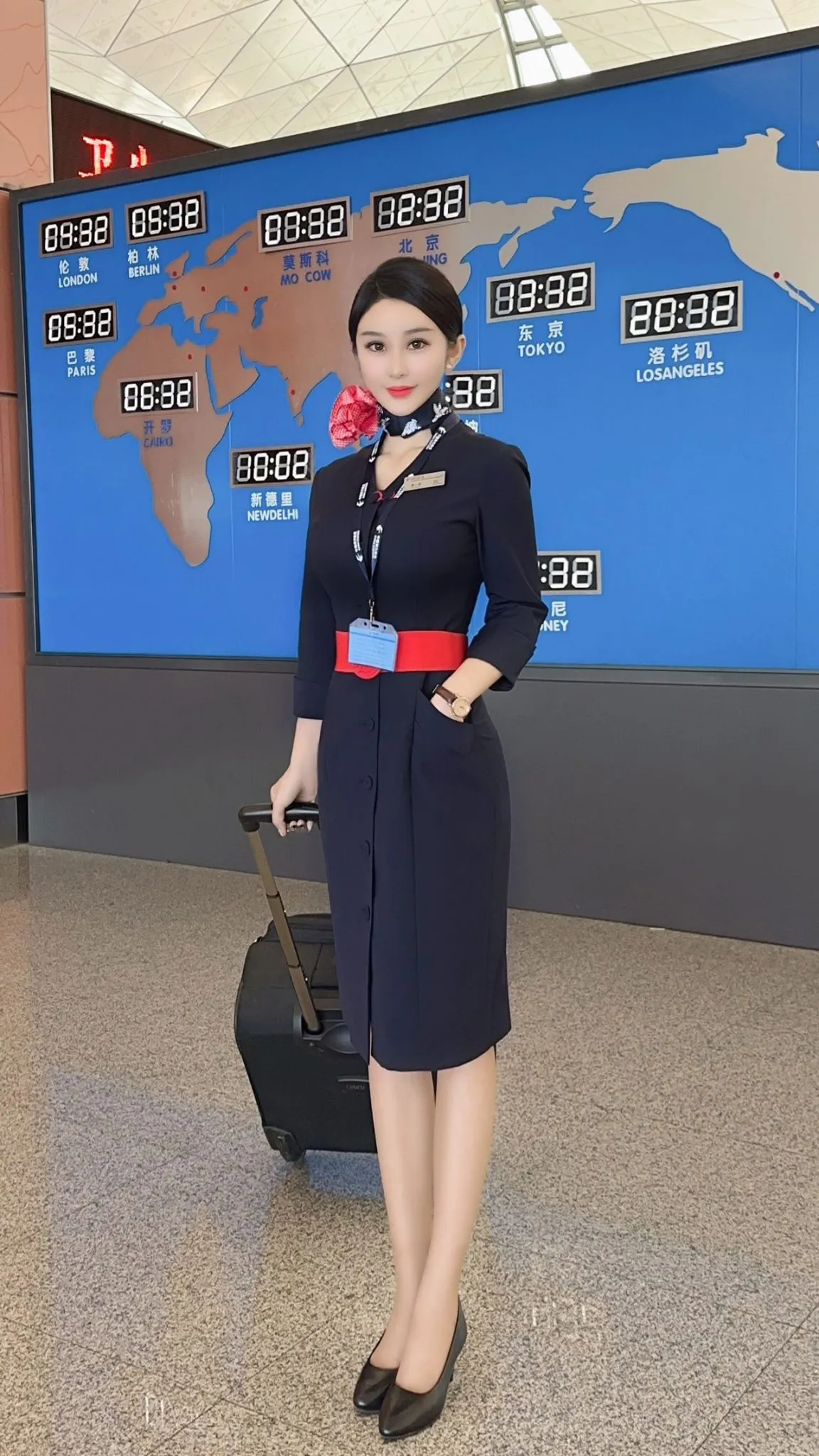 Y4404A-空姐 浦东硬五东航空姐