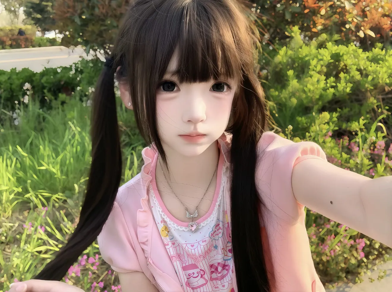 白虎女孩 皮肤白 安乐