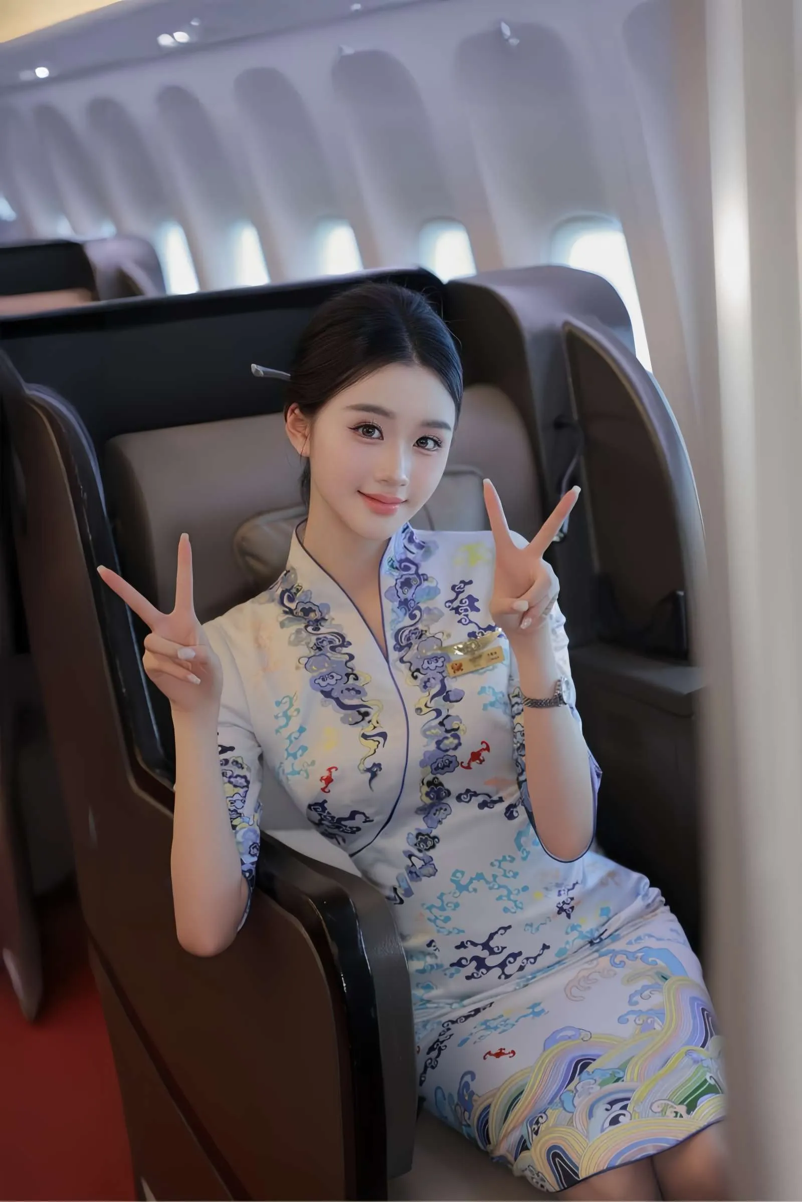 宝山空姐顾思思 真实空姐在飞