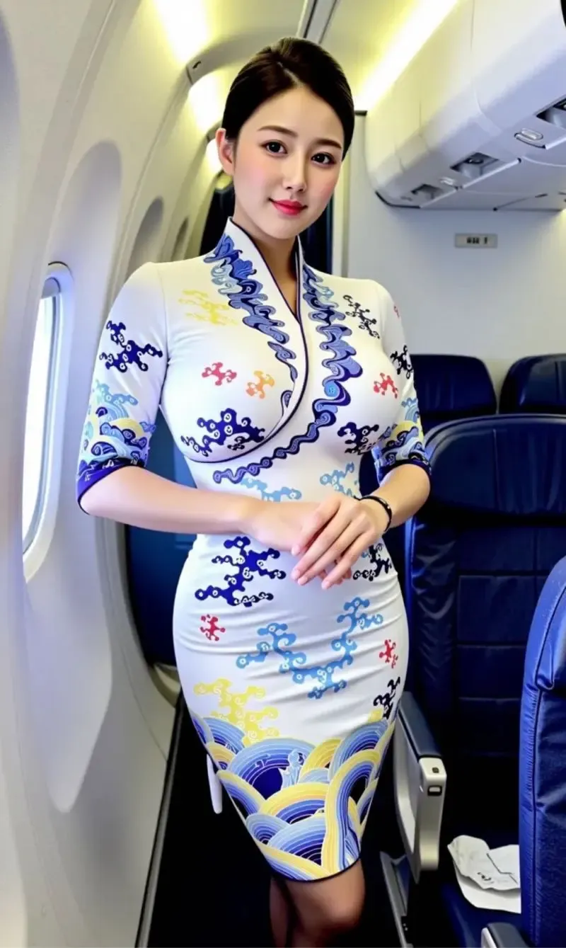 上海浦东空姐真实在飞 肤白貌美大长腿 Gallery 1