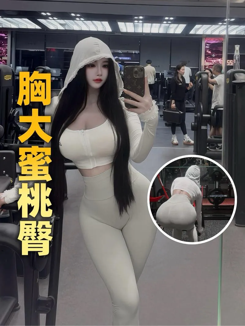 健身款胸大蜜桃臀琳娜
